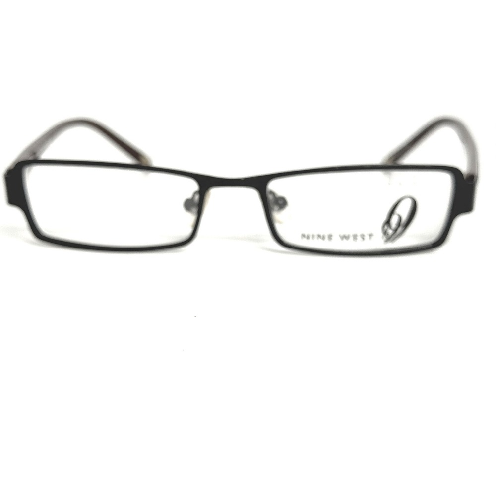 Nine West 421 0003 Black Rectangular Eyeglasses Frames 49-17-135 H6686